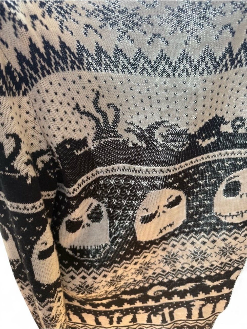 Disney Nightmare Before Christmas Cardigan XL Hot Topic Jack Skellington - Picture 4 of 8